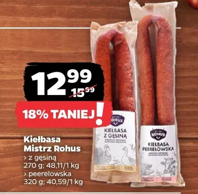 Kiełbasa peerelowska Mistrz Rohus promocja w Netto