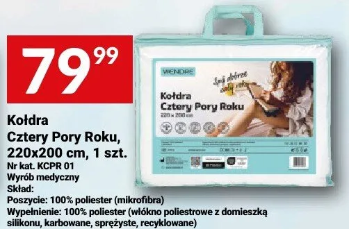 Kołdra Cztery Pory Roku 220x200 cm promocja w Twój Market