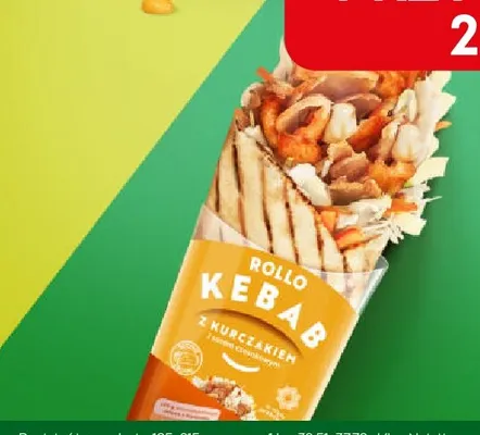 Rollo Kebab z kurczakiem Żabka promocja w Żabka