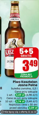 Piwo Kasztelan Jasne Pełne promocja w Dino