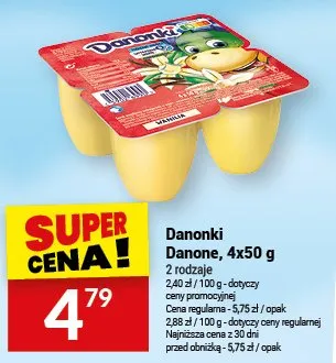 Danonki 4x50g 2 rodzaje promocja w Twój Market