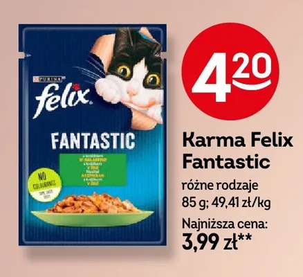 Karma dla kotów Felix Fantastic promocja w Żabka