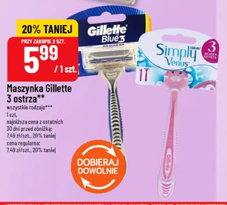 Maszynka Gillette Simply Venus 3 promocja w POLOmarket