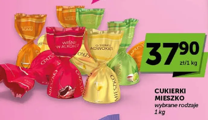Cukierki Mieszko wybrane rodzaje promocja w ABC