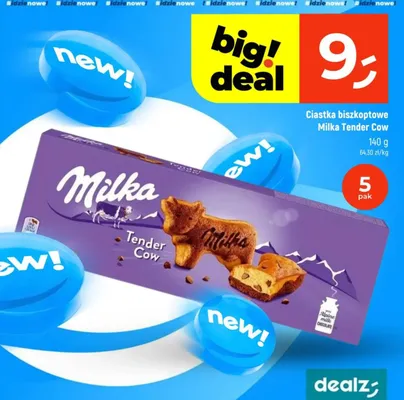 Ciastka biszkoptowe Tender Cow promocja w Dealz