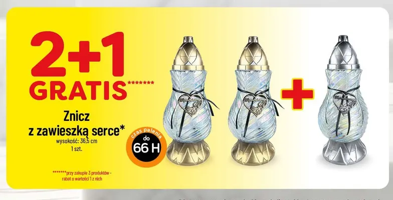 Znicz z zawieszką serce promocja w POLOmarket