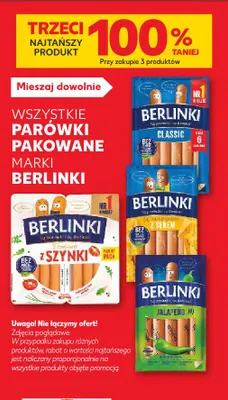 Parówki Berlinki z szynki promocja w Kaufland
