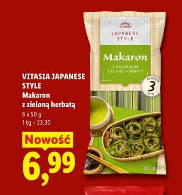 Makaron z zieloną herbatą Vitasia Japanese Style promocja w Lidl