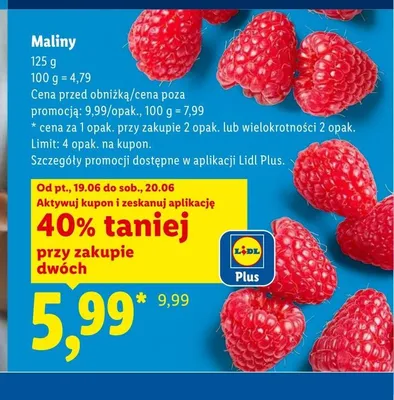 Maliny promocja w Lidl