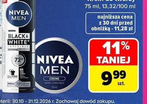 Krem do twarzy Nivea Men promocja w Carrefour