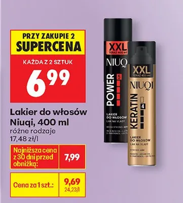 Lakier do włosów różne rodzaje promocja w Biedronka