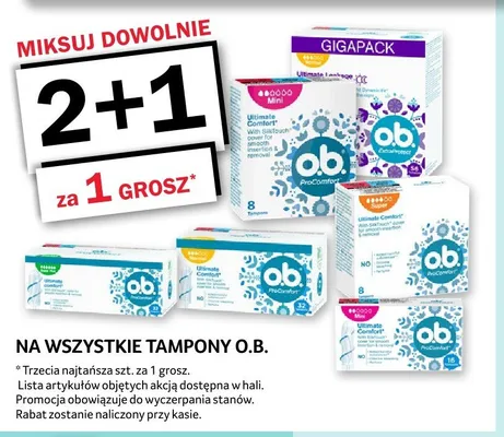 Tampony o.b. promocja w Selgros