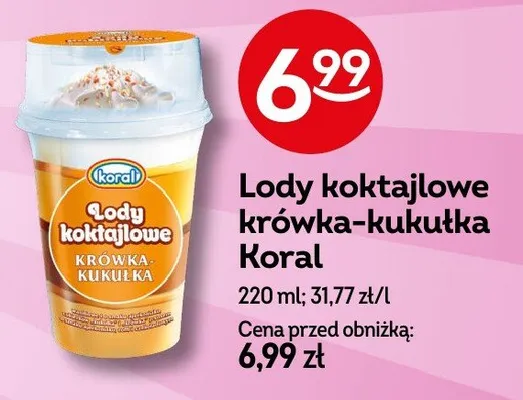 Lody koktajlowe krówka-kukułka promocja w Żabka