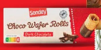 Rurki waflowe Choco Wafer Rolls Dark Chocolate Sondey promocja w Lidl
