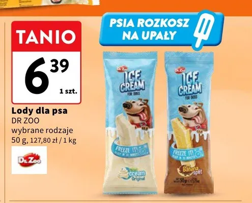 Lody dla psa Dr Zoo Banana Split promocja w Intermarche