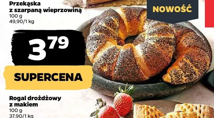 Rogal drożdżowy z makiem promocja w Netto