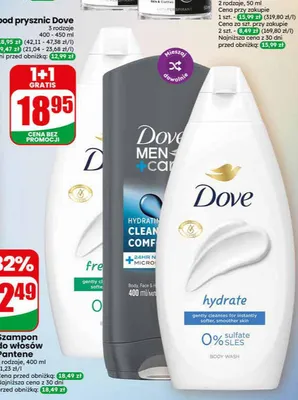 Żel pod prysznic Dove Hydrate promocja w Dino
