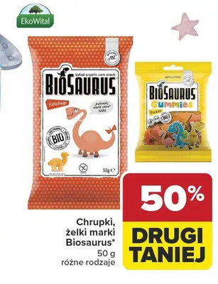 Chrupki Biosaurus Ketchup promocja w Carrefour