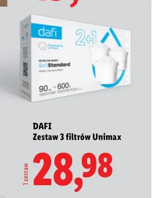 Zestaw 3 filtrów Unimax DAFI promocja w Lidl