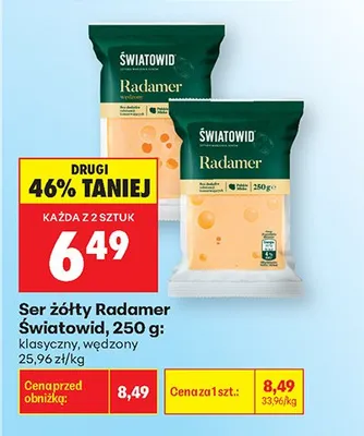 Ser żółty Radamer wędzony promocja w Biedronka
