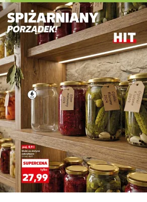 Słoiki ze złotymi zakrętkami 6-pak 0,9 l promocja w Kaufland
