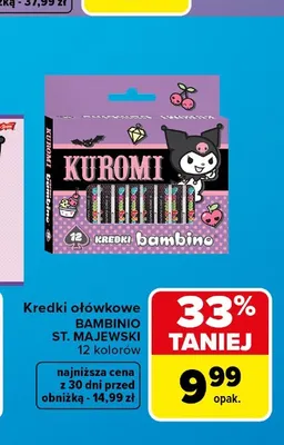 Kredki ołówkowe Bambino St. Majewski 12 kolorów promocja w Carrefour