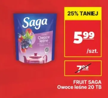 Herbata owocowa Fruit Saga owoce leśne 20 torebek promocja w API Market
