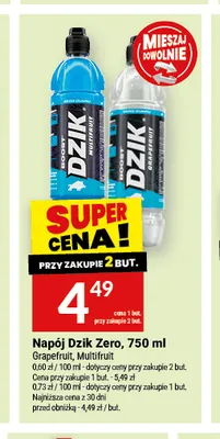 Napój Dzik Zero multifruit promocja w Twój Market