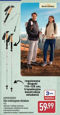 Kije trekkingowe składane  promocja w Aldi