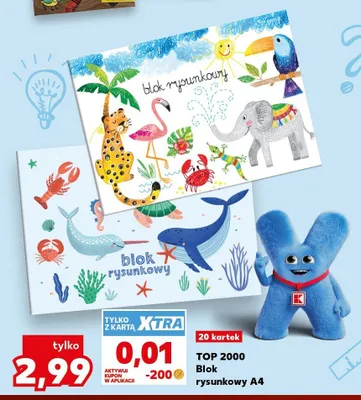 Blok rysunkowy A4 Top 2000 20 kartek promocja w Kaufland