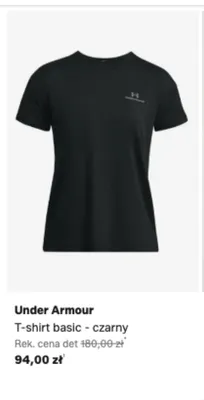 T-shirt basic czarny Under Armour promocja w Lounge by Zalando
