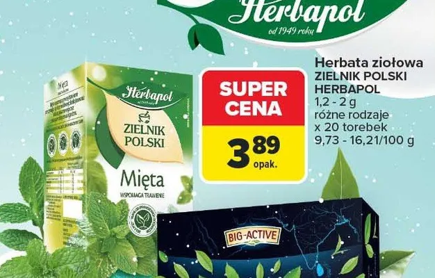 Herbata ziołowa Zielnik Polski Herbapol promocja w Carrefour Market