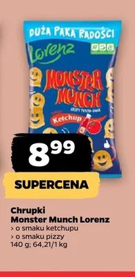Chrupki Monster Munch Lorenz o smaku pizzy promocja w Netto