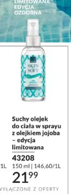 Suchy olejek do ciała w sprayu Avon Skin So Soft z olejkiem jojoba edycja limitowana promocja w AVON