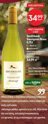 Wino białe wytrawne Southbank Sauvignon Blanc promocja w Żabka