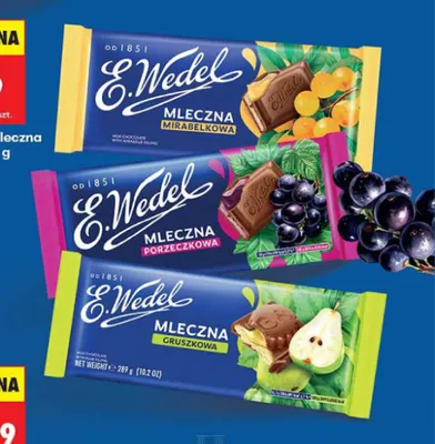 Czekolada mleczna E.Wedel Gruszkowa promocja w Biedronka