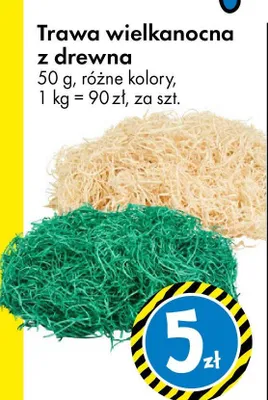 Trawa wielkanocna z drewna promocja w Tedi