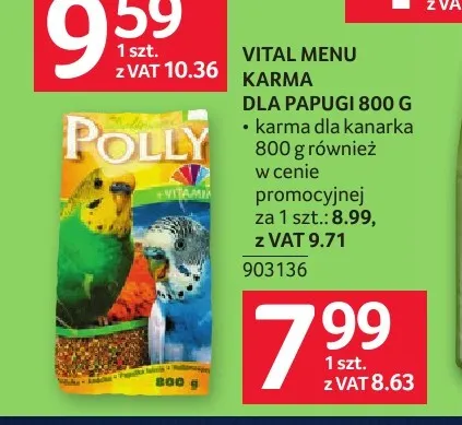 Karma dla kanarka Vital Menu promocja w Selgros