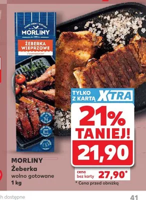 Żeberka wolno gotowane Morliny promocja w Kaufland