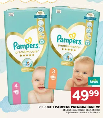 Pieluchy Pampers Premium Care VP rozmiar 4 promocja w Stokrotka