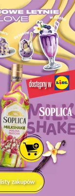 Likier Soplica Milkshake Malina Matcha promocja w Lidl
