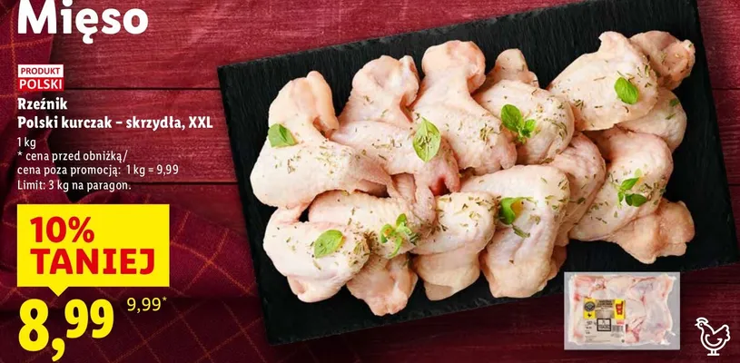 Polski kurczak - skrzydła, XXL promocja w Lidl