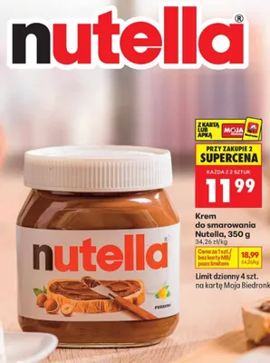 Krem do smarowania Nutella promocja w Biedronka