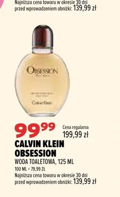 Woda toaletowa Calvin Klein Obsession promocja w Drogerie Natura