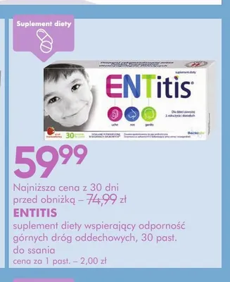 Suplement diety Entitis promocja w Super-Pharm