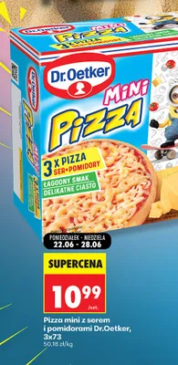 Pizza mini z serem i pomidorami Dr. Oetker 3-pak promocja w Biedronka