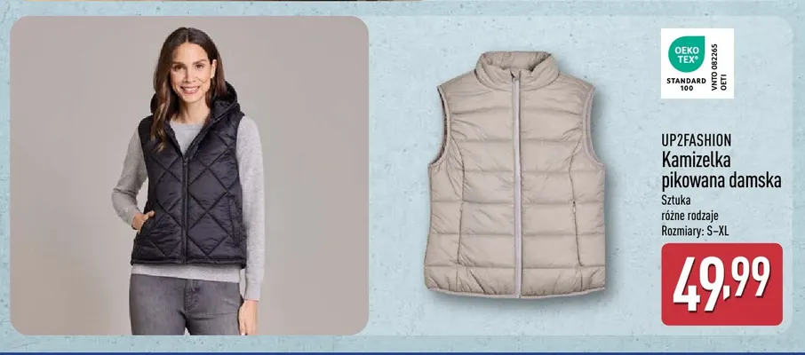Kamizelka pikowana damska Up2fashion promocja w Aldi