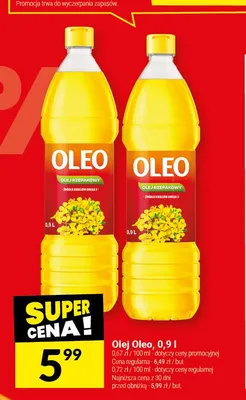 Olej rzepakowy Oleo promocja w Twój Market