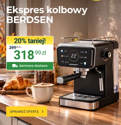 Ekspres kolbowy Berdsen promocja w ERLI