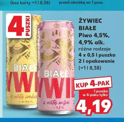 Piwo Żywiec Białe z nutą imbiru promocja w Kaufland
